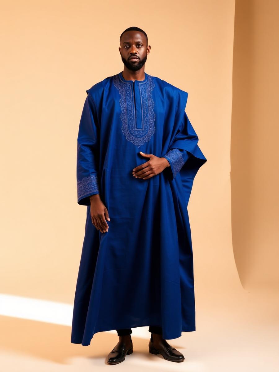 Agbada royal brodé confectionné par Atelier Ndiaye